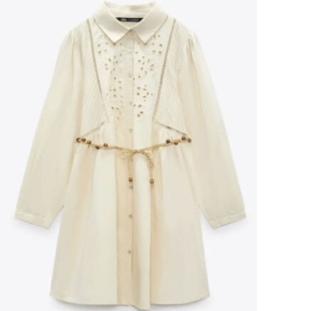 Zara Eyelet Lace Dress Size Large/XL